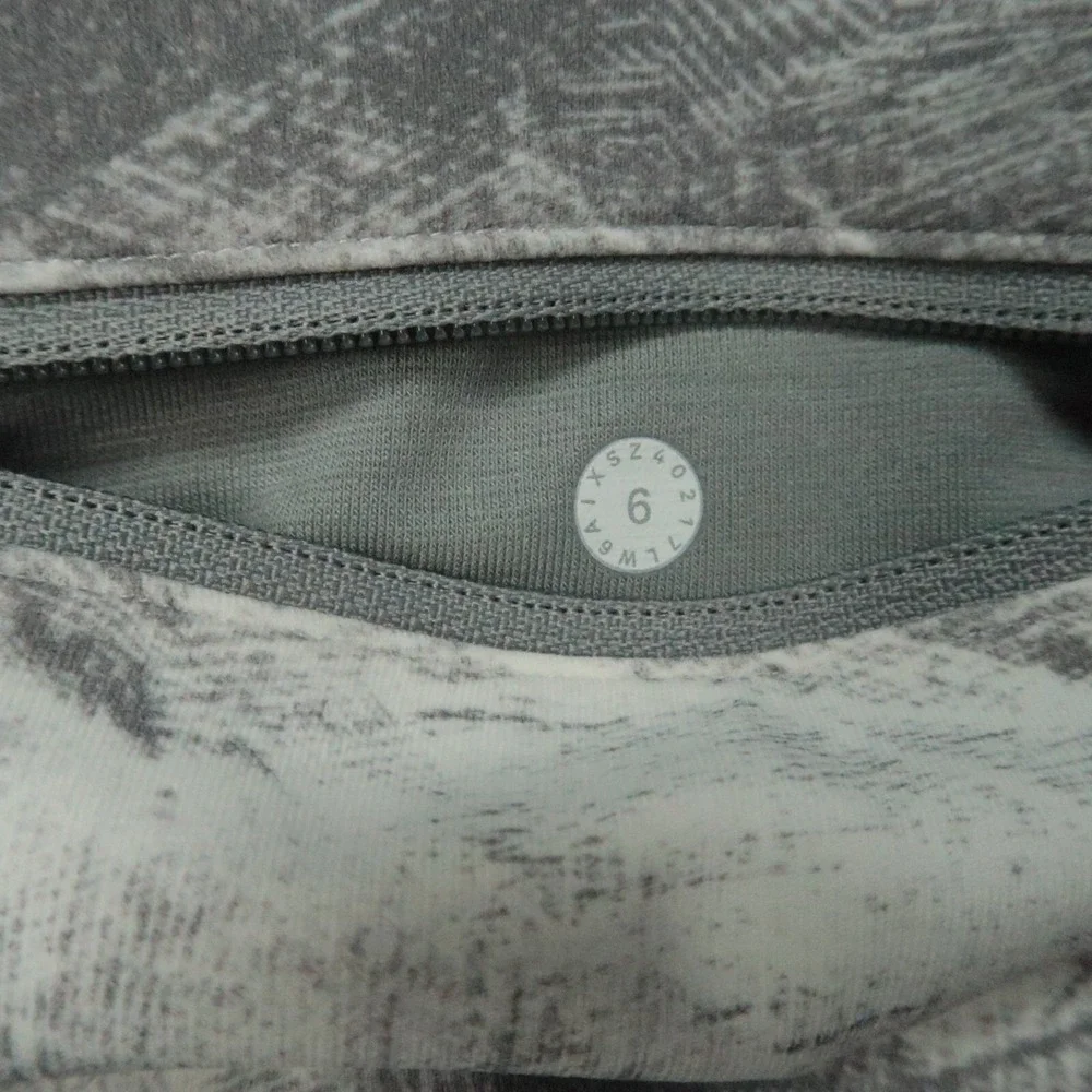 Lululemon Leggings Womens 6 Pace Perfect Crop Breeze By White Light Cast 17